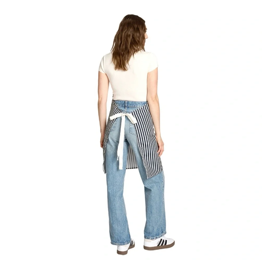 Business & Pleasure Co. - Lauren’s Navy Stripe Apron - Picture 3 of 5